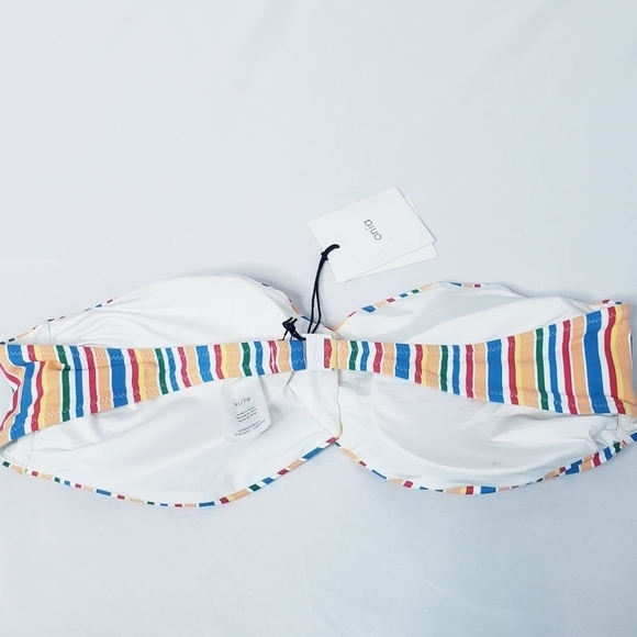 NWT Onia Allegra Striped Bandeau Bikini Swimsuit Top XL - Picture 3 of 9